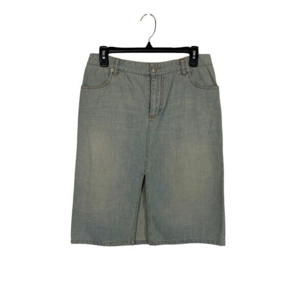 Armani Exchange Jean Skirt 6 Gray Y2K Denim Mini Streetwear Designer - Picture 1 of 4